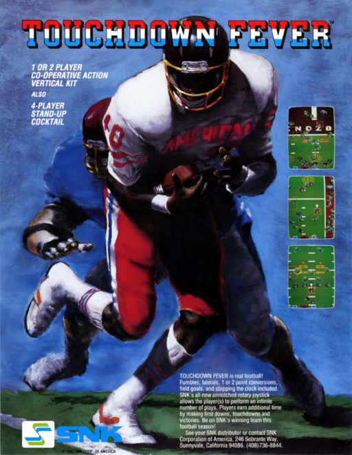 TouchDown Fever (US) Arcade Game Cover
